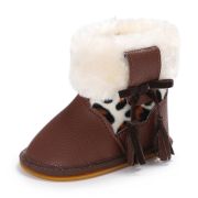 Cizmulite maro pentru fetite - Animal print LIC-406-4-p33
