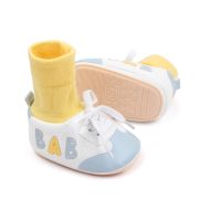 Tenisi cu ciorapel galben si insertii bleu - Baby MBBXC3070-1-p23