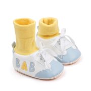 Tenisi cu ciorapel galben si insertii bleu - Baby MBBXC3070-1-p23