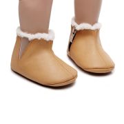 Cizmulite maro deschis imblanite pentru bebelusi - Simply AMxh00275-12-sa1