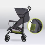 Lionelo - Carucior sport Elia, Cu husa de picioare, Cu plasa de tantari, Conform cu standardul european de securitate EN1888-1, Gri inchis BYNLO-ELIA_GREY_WHITE