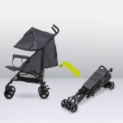 Lionelo - Carucior sport Elia, Cu husa de picioare, Cu plasa de tantari, Conform cu standardul european de securitate EN1888-1, Gri inchis BYNLO-ELIA_GREY_WHITE