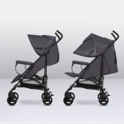 Lionelo - Carucior sport Elia, Cu husa de picioare, Cu plasa de tantari, Conform cu standardul european de securitate EN1888-1, Gri inchis BYNLO-ELIA_GREY_WHITE