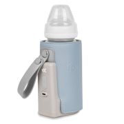 Lionelo - Incalzitor biberoane ThermUp Go Plus, Portabil, Cu aspect elegant, Temperatura constanta pana la 24 h, Incarcare USB, Albastru deschis BYNLOC-THERMUP_GO_PLUS_BLUE_SKY