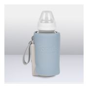 Lionelo - Incalzitor biberoane ThermUp Go Plus, Portabil, Cu aspect elegant, Temperatura constanta pana la 24 h, Incarcare USB, Albastru deschis BYNLOC-THERMUP_GO_PLUS_BLUE_SKY