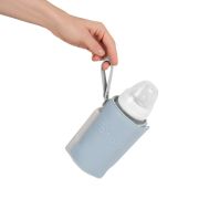 Lionelo - Incalzitor biberoane ThermUp Go Plus, Portabil, Cu aspect elegant, Temperatura constanta pana la 24 h, Incarcare USB, Albastru deschis BYNLOC-THERMUP_GO_PLUS_BLUE_SKY