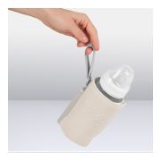 Lionelo - Incalzitor biberoane ThermUp Go Plus, Portabil, Cu aspect elegant, Temperatura constanta pana la 24 h, Incarcare USB, Bej BYNLOC-THERMUP_GO_PLUS_BEIGE_SAND