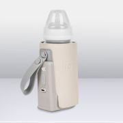 Lionelo - Incalzitor biberoane ThermUp Go Plus, Portabil, Cu aspect elegant, Temperatura constanta pana la 24 h, Incarcare USB, Bej BYNLOC-THERMUP_GO_PLUS_BEIGE_SAND