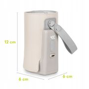 Lionelo - Incalzitor biberoane ThermUp Go Plus, Portabil, Cu aspect elegant, Temperatura constanta pana la 24 h, Incarcare USB, Bej BYNLOC-THERMUP_GO_PLUS_BEIGE_SAND