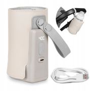 Lionelo - Incalzitor biberoane ThermUp Go Plus, Portabil, Cu aspect elegant, Temperatura constanta pana la 24 h, Incarcare USB, Bej BYNLOC-THERMUP_GO_PLUS_BEIGE_SAND