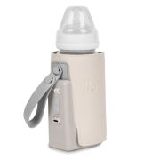 Lionelo - Incalzitor biberoane ThermUp Go Plus, Portabil, Cu aspect elegant, Temperatura constanta pana la 24 h, Incarcare USB, Bej BYNLOC-THERMUP_GO_PLUS_BEIGE_SAND