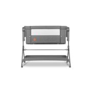 Lionelo - Patut co-sleeper Leonie Plus, Pliabil, Cu sistem de leganare, Cu setare unghiulara, Reglabil in 6 pozitii pe inaltime, Conform cu standardele europeane de securitate EN1130 si EN16890, Gri BYNLO-LEONIE_PLUS_GREY_STONE