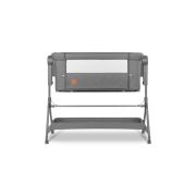 Lionelo - Patut co-sleeper Leonie Plus, Pliabil, Cu sistem de leganare, Cu setare unghiulara, Reglabil in 6 pozitii pe inaltime, Conform cu standardele europeane de securitate EN1130 si EN16890, Gri BYNLO-LEONIE_PLUS_GREY_STONE
