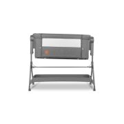 Lionelo - Patut co-sleeper Leonie Plus, Pliabil, Cu sistem de leganare, Cu setare unghiulara, Reglabil in 6 pozitii pe inaltime, Conform cu standardele europeane de securitate EN1130 si EN16890, Gri BYNLO-LEONIE_PLUS_GREY_STONE