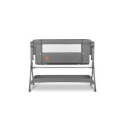 Lionelo - Patut co-sleeper Leonie Plus, Pliabil, Cu sistem de leganare, Cu setare unghiulara, Reglabil in 6 pozitii pe inaltime, Conform cu standardele europeane de securitate EN1130 si EN16890, Gri BYNLO-LEONIE_PLUS_GREY_STONE