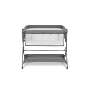 Lionelo - Patut co-sleeper Leonie Plus, Pliabil, Cu sistem de leganare, Cu setare unghiulara, Reglabil in 6 pozitii pe inaltime, Conform cu standardele europeane de securitate EN1130 si EN16890, Gri BYNLO-LEONIE_PLUS_GREY_STONE