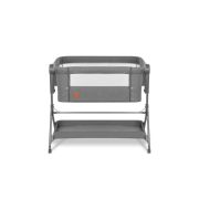 Lionelo - Patut co-sleeper Leonie Plus, Pliabil, Cu sistem de leganare, Cu setare unghiulara, Reglabil in 6 pozitii pe inaltime, Conform cu standardele europeane de securitate EN1130 si EN16890, Gri BYNLO-LEONIE_PLUS_GREY_STONE
