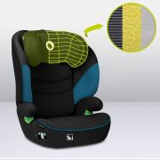 Lionelo - Scaun auto Lars i-Size, Cu tetiera reglabila in 10 pozitii, Cu pozitionare spre sensul de mers, 15-36 Kg, 100-150 cm, Conform cu standardul european de securitate ECE R129/03, Negru/Albastru BYNLO-LARS_I-SIZE_GREEN_TURQUOISE