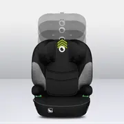 Lionelo - Scaun auto Lars i-Size, Cu tetiera reglabila in 10 pozitii, Cu pozitionare spre sensul de mers, 15-36 Kg, 100-150 cm, Conform cu standardul european de securitate ECE R129/03, Negru/Gri BYNLO-LARS_I-SIZE_BLACK_GREY