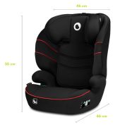 Lionelo - Scaun auto Lars i-Size, Cu tetiera reglabila in 10 pozitii, Cu pozitionare spre sensul de mers, 15-36 Kg, 100-150 cm, Conform cu standardul european de securitate ECE R129/03, Negru/Rosu BYNLO-LARS_I-SIZE_SPORTY_BLACK_RED