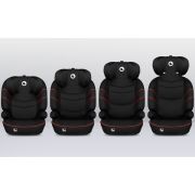 Lionelo - Scaun auto Lars i-Size, Cu tetiera reglabila in 10 pozitii, Cu pozitionare spre sensul de mers, 15-36 Kg, 100-150 cm, Conform cu standardul european de securitate ECE R129/03, Negru/Rosu BYNLO-LARS_I-SIZE_SPORTY_BLACK_RED