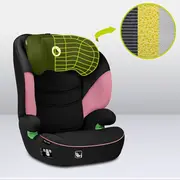Lionelo - Scaun auto Lars i-Size, Cu tetiera reglabila in 10 pozitii, Cu pozitionare spre sensul de mers, 15-36 Kg, 100-150 cm, Conform cu standardul european de securitate ECE R129/03, Roz BYNLO-LARS_I-SIZE_PINK_BABY