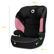 Lionelo - Scaun auto Lars i-Size, Cu tetiera reglabila in 10 pozitii, Cu pozitionare spre sensul de mers, 15-36 Kg, 100-150 cm, Conform cu standardul european de securitate ECE R129/03, Roz BYNLO-LARS_I-SIZE_PINK_BABY