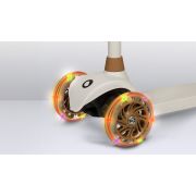 Lionelo - Trotineta pentru copii, Jessy, Pliabila, Pana la 50 Kg, Cu design ergonomic, Cu lumini LED, 56 x 26 x 67-82 cm, 3 ani+, Maro BYNLOE-JESSY_GREY_BROWN