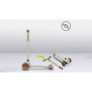 Lionelo - Trotineta pentru copii, Jessy, Pliabila, Pana la 50 Kg, Cu design ergonomic, Cu lumini LED, 56 x 26 x 67-82 cm, 3 ani+, Maro BYNLOE-JESSY_GREY_BROWN