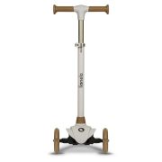 Lionelo - Trotineta pentru copii, Jessy, Pliabila, Pana la 50 Kg, Cu design ergonomic, Cu lumini LED, 56 x 26 x 67-82 cm, 3 ani+, Maro BYNLOE-JESSY_GREY_BROWN