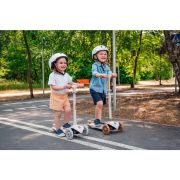 Lionelo - Trotineta pentru copii, Jessy, Pliabila, Pana la 50 Kg, Cu design ergonomic, Cu lumini LED, 56 x 26 x 67-82 cm, 3 ani+, Maro BYNLOE-JESSY_GREY_BROWN