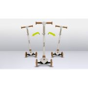 Lionelo - Trotineta pentru copii, Jessy, Pliabila, Pana la 50 Kg, Cu design ergonomic, Cu lumini LED, 56 x 26 x 67-82 cm, 3 ani+, Maro BYNLOE-JESSY_GREY_BROWN