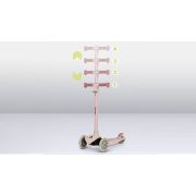 Lionelo - Trotineta pentru copii, Jessy, Pliabila, Pana la 50 Kg, Cu design ergonomic, Cu lumini LED, 56 x 26 x 67-82 cm, 3 ani+, Roz BYNLOE-JESSY_PINK_ROSE