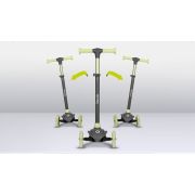 Lionelo - Trotineta pentru copii, Jessy, Pliabila, Pana la 50 Kg, Cu design ergonomic, Cu lumini LED, 56 x 26 x 67-82 cm, 3 ani+, Verde BYNLOE-JESSY_GREY_GREEN