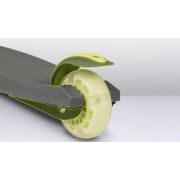 Lionelo - Trotineta pentru copii, Jessy, Pliabila, Pana la 50 Kg, Cu design ergonomic, Cu lumini LED, 56 x 26 x 67-82 cm, 3 ani+, Verde BYNLOE-JESSY_GREY_GREEN