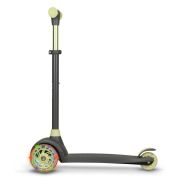 Lionelo - Trotineta pentru copii, Jessy, Pliabila, Pana la 50 Kg, Cu design ergonomic, Cu lumini LED, 56 x 26 x 67-82 cm, 3 ani+, Verde BYNLOE-JESSY_GREY_GREEN