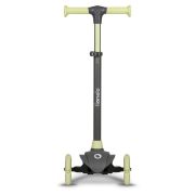 Lionelo - Trotineta pentru copii, Jessy, Pliabila, Pana la 50 Kg, Cu design ergonomic, Cu lumini LED, 56 x 26 x 67-82 cm, 3 ani+, Verde BYNLOE-JESSY_GREY_GREEN