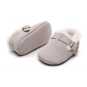 Pantofiori gri imblaniti pentru fetite - Lilly LIXH0218-2-c1