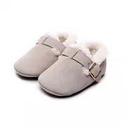 Pantofiori gri imblaniti pentru fetite - Lilly LIXH0218-2-c1
