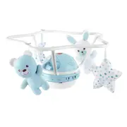 Carusel muzical 3 in 1 Chicco Rainbow cu proiectie, bleu, 0 luni+ CHC1104120-1