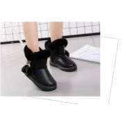 Cizme negre imblanite cu ciucurei LI002A-1-AC