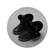 Cizme negre imblanite cu ciucurei LI002A-1-AC