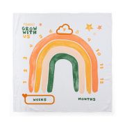 Feedo - Set 2 museline din bambus, Multifunctionale, Hipoalergenice, Cu indicator de varsta, Conform standardului european de securitate Oeko-Tex 100, Dimensiuni mari:120x120 cm, Multicolor BYN231270