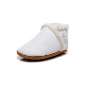 Pantofiori albi imblaniti pentru fetite - Lulu LIXH00269-1-c1