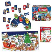 Cutie 3 in 1 ajunul craciunului - joc educativ, puzzle si carte de colorat cu activitati or125