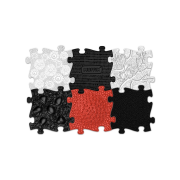 Covoras ortopedic senzorial puzzle set  rosu si negru pentru bebelusi muffik - okemfk-023-3