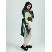 Marsupiu isara quicktie evergreen linen