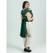 Marsupiu isara quicktie evergreen linen