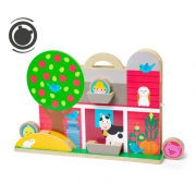 Set de joaca din lemn acrobatii la ferma colectia go tots - okemd30740