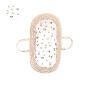 Cearsaf Din Bumbac Cu Elastic Pe Contur Pentru Landou Si Cosulete, Happy Pjb481386